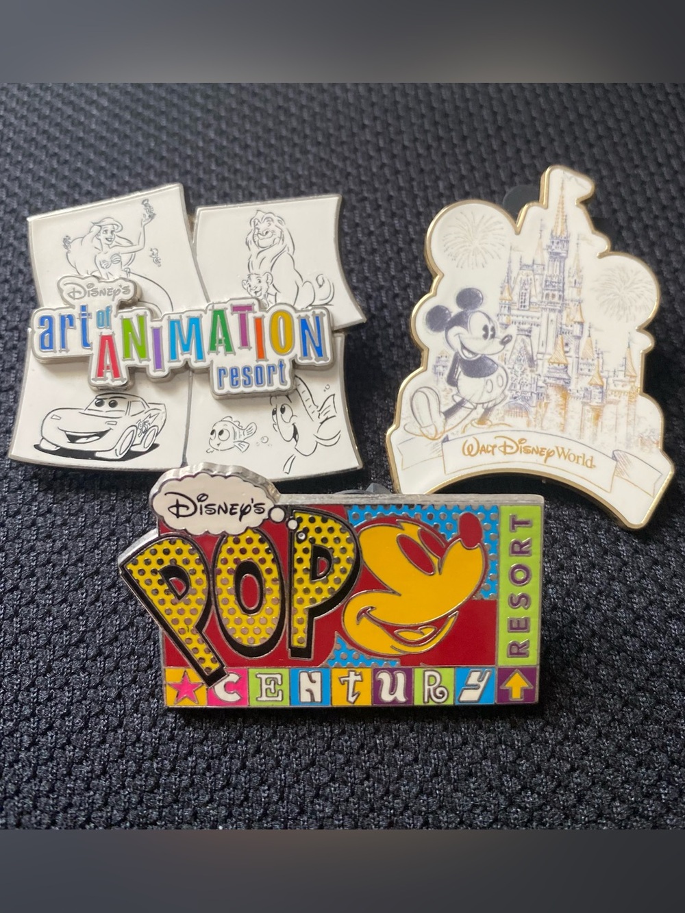 Disney World Pins Bundle Of 3 Art of Animation Resort/ Pop Century